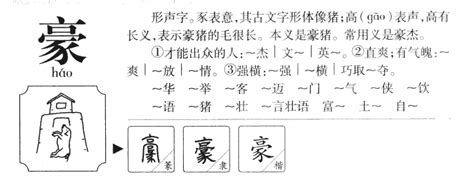 豪五行|豪字五行和属性